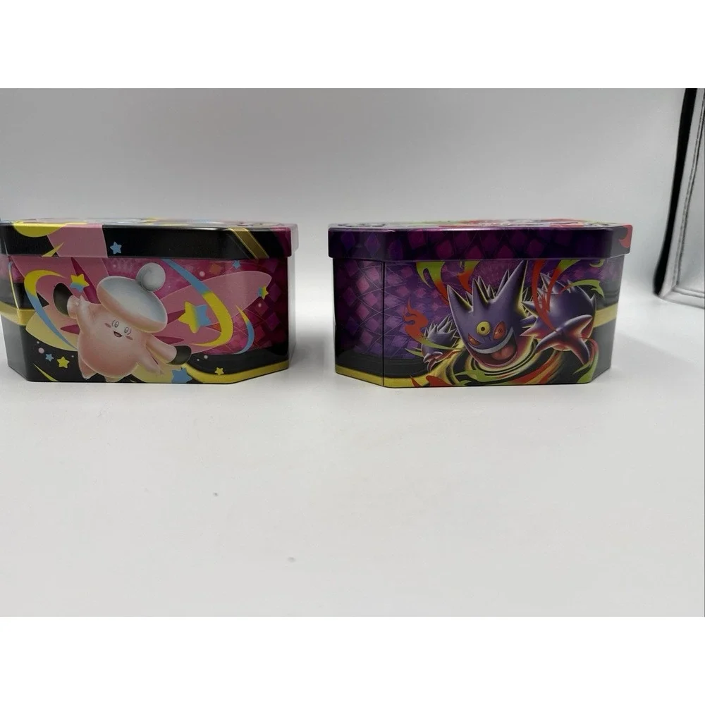 Pokemon Mega Moonlit Tin Mega Clefable & Gengar Tin Set - EMPTY No Packs/Promos